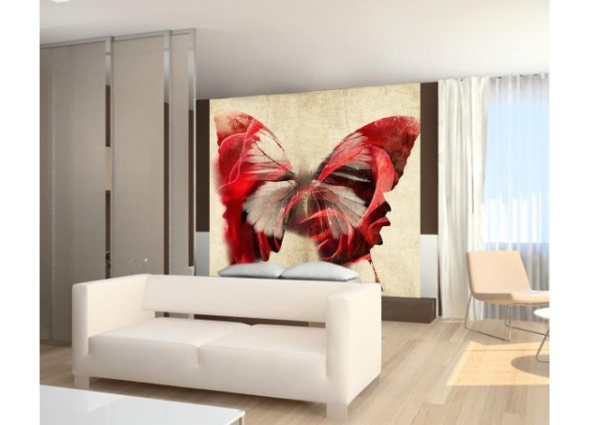 Фотообои Цветная абстрактная иллюстрация в виде бабочки